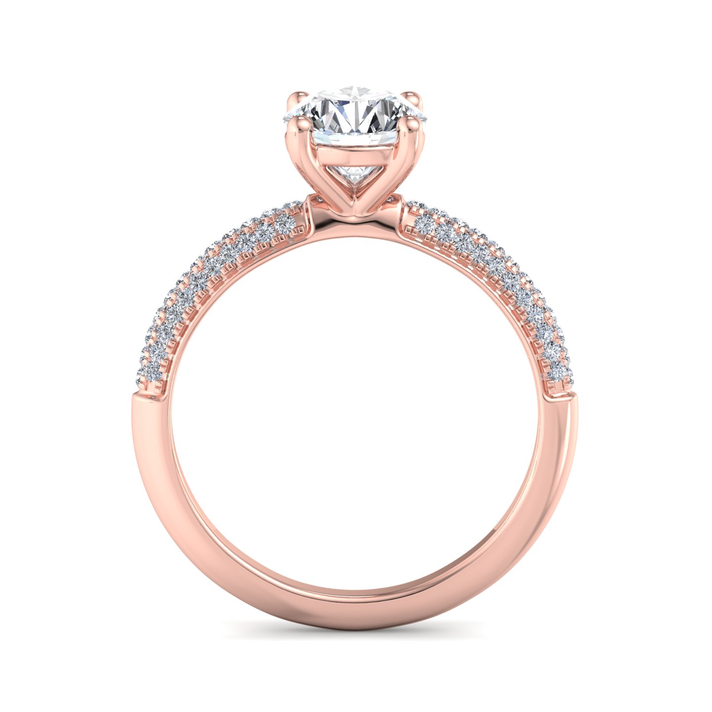 Imani Triple Pave Engagement ring